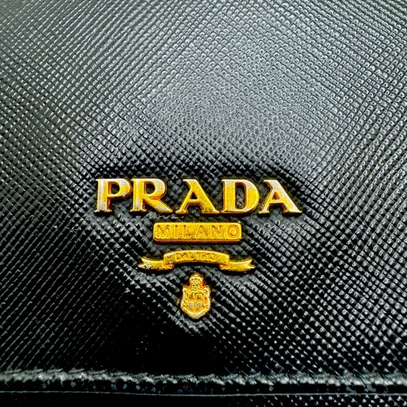 Rare Prada Continental Wallet w. Pink and White Stripes - Limited Edition - Picture 2 of 14